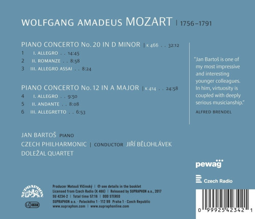 CD / Barto� Jan / Mozart:Klav�rn� koncerty