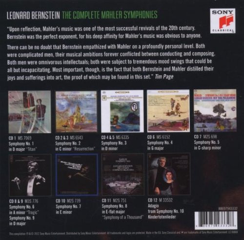 12CD / Bernstein Leonard / Complete Mahler Symphonies / 12CD