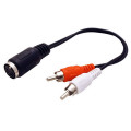 HIFIHIFI / Redukn kabel DIN5 zsuvka / samice na 2xRCA / zstrky