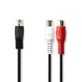 HIFIHIFI / Redukn kabel DIN5 zstrka / samec na 2xRCA / zsuvky
